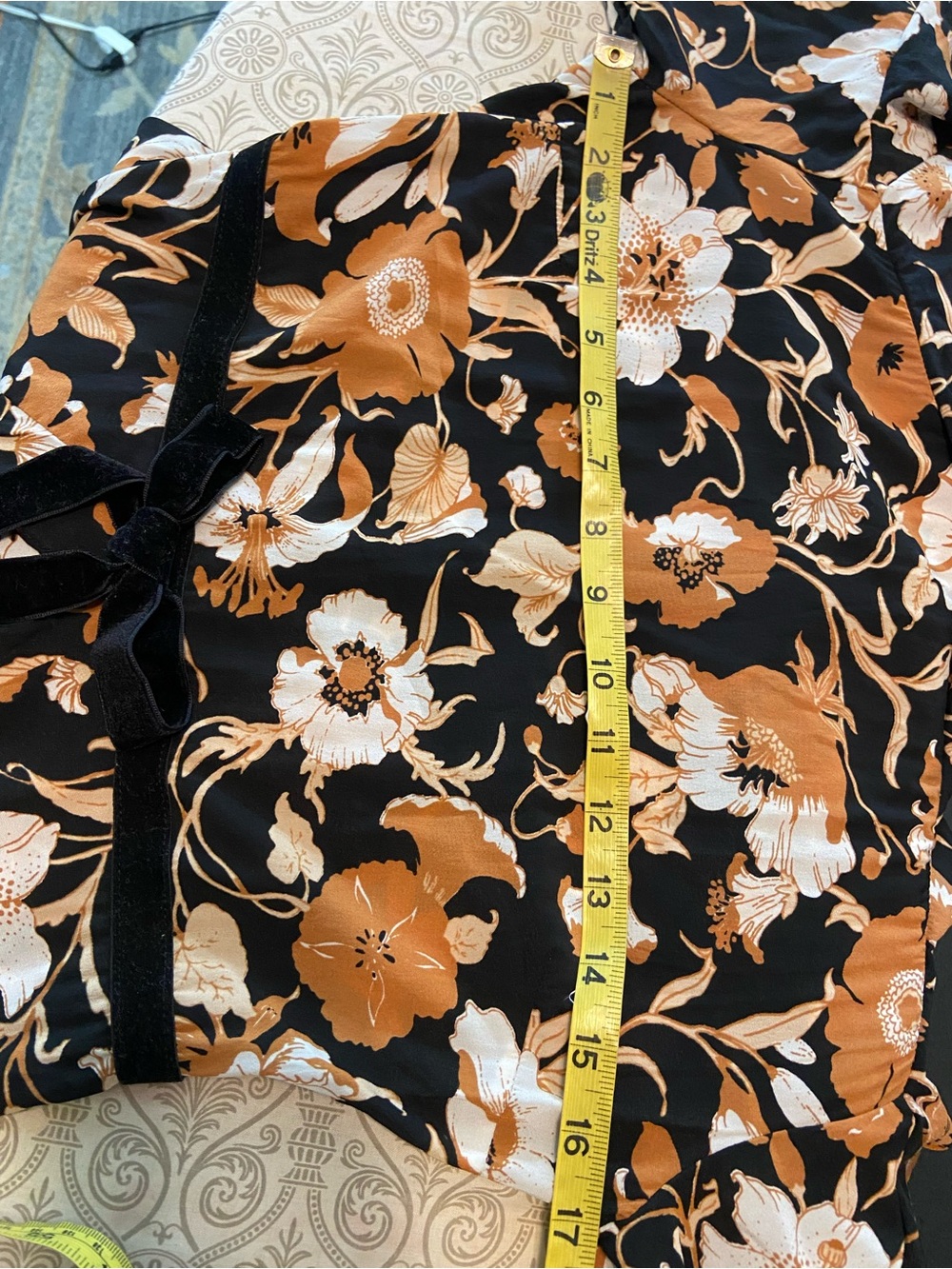 For Love & Lemons Floret Silk Blend Floral Mini Dress Long Sleeve Small S - Picture 4 of 16